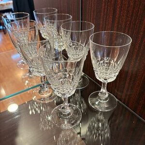 Cristal D’Arques Durand Pompadour Set of Four for Wine or Water Crystal Goblets